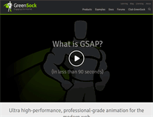 Tablet Screenshot of greensock.com